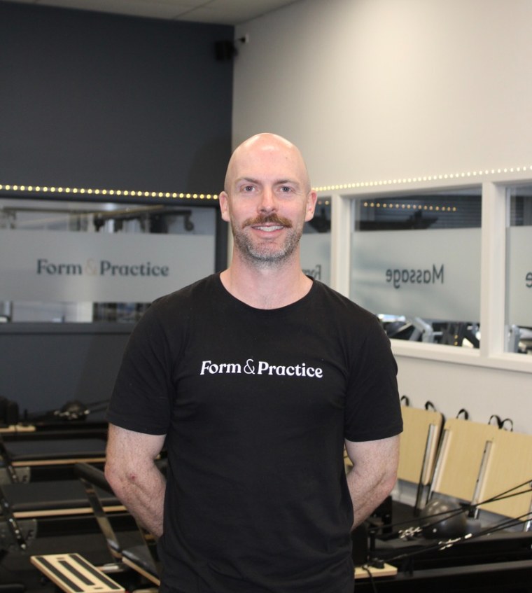 Tom Kerlin, Lead Physiotherapist, in the Form & Practice studio